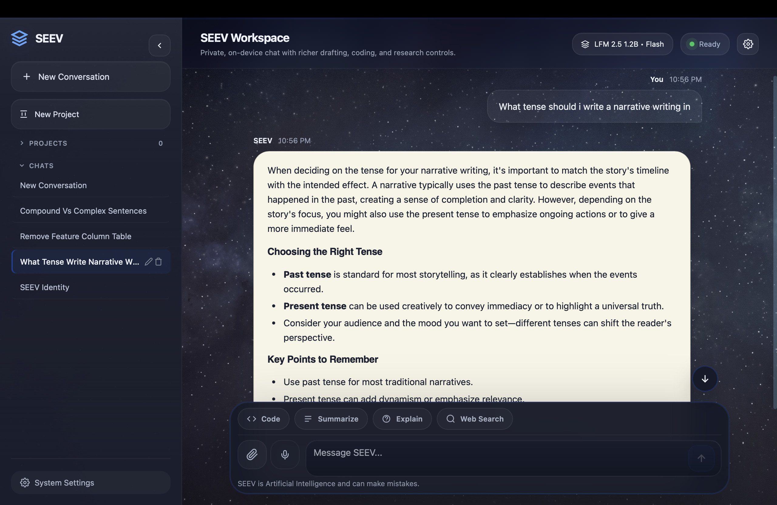 Rich markdown response