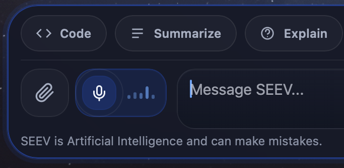Voice input with waveform